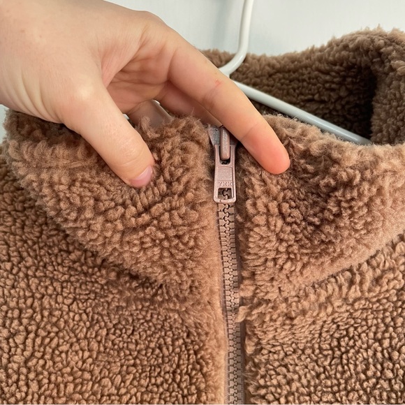 The Upside Fleece Teddy Jacket Brown Tan Zip Up Australian Womens Size 6 US - Picture 3 of 13